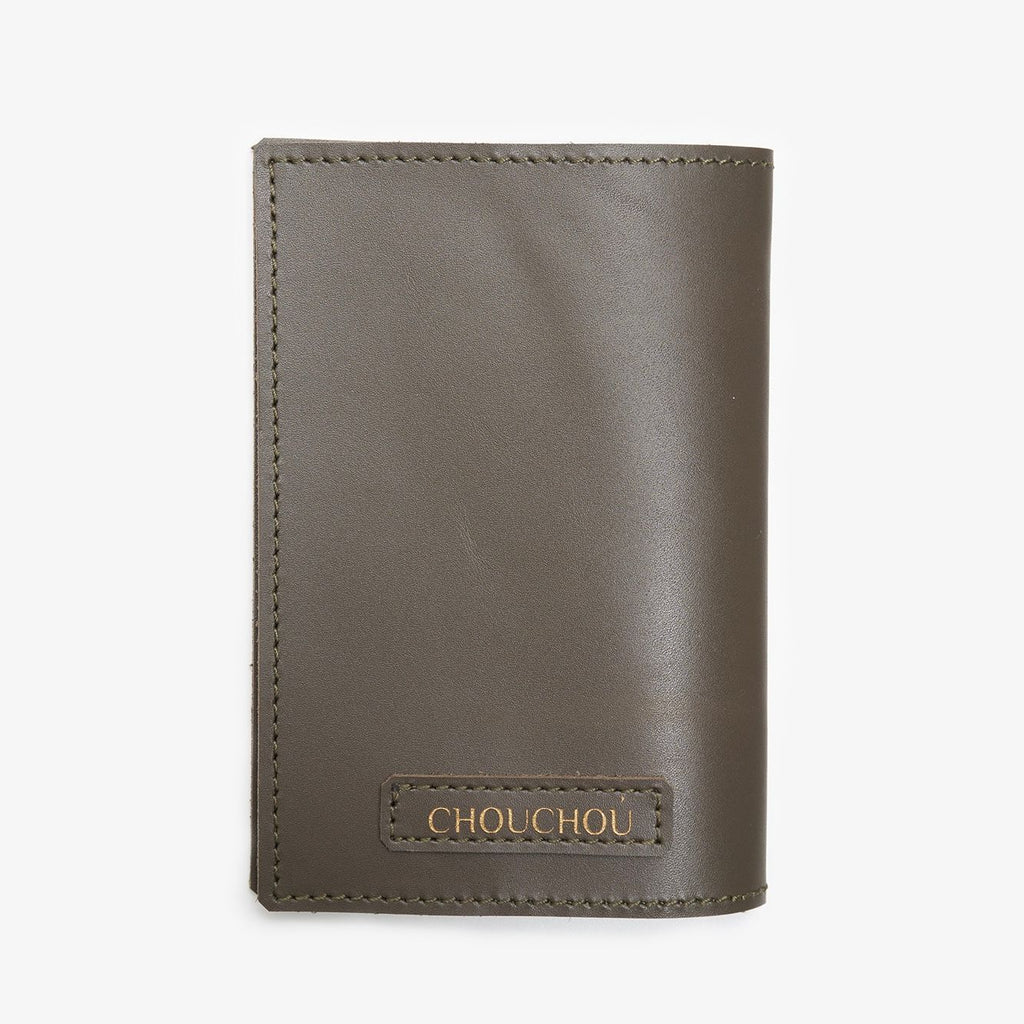 CHOUCHOU leather passport cover for dog red