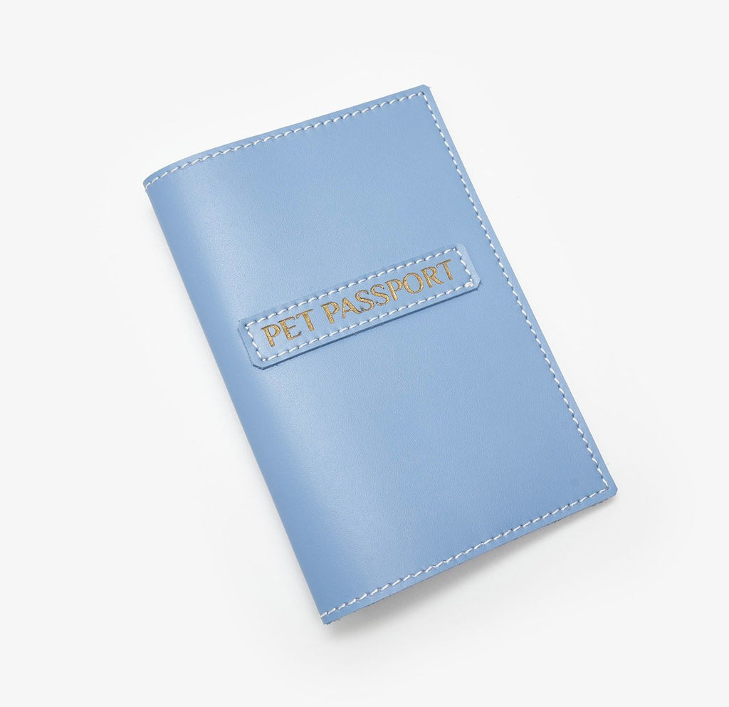 CHOUCHOU leather passport cover for dog red