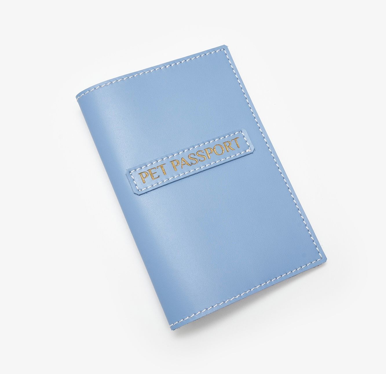CHOUCHOU leather passport cover for dog red
