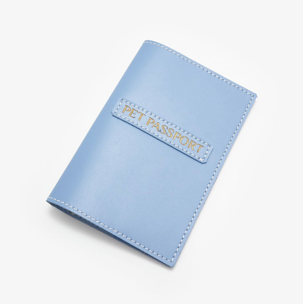 CHOUCHOU leather passport cover for dog red
