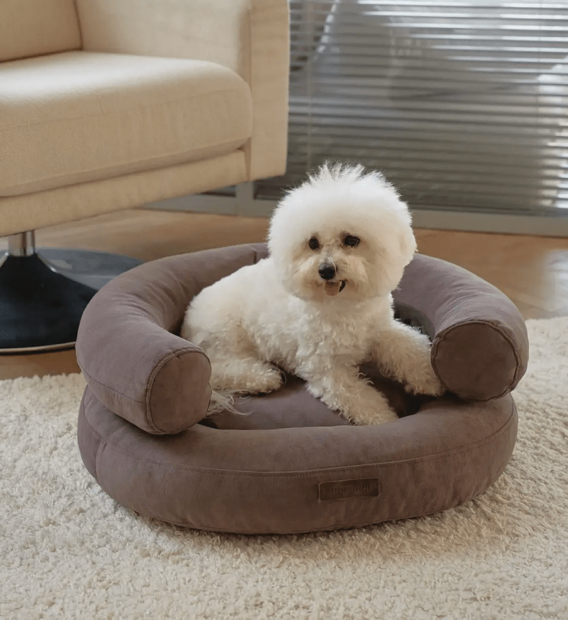 Лежак CHOUCHOU ортопедичний для собак "Marshmallow" коричневий