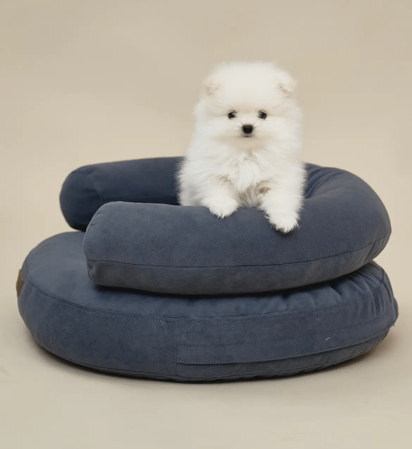 Лежак CHOUCHOU ортопедичний для собак "Marshmallow" темно-сірий