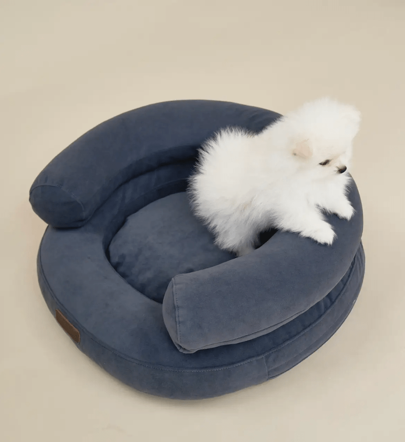 Лежак CHOUCHOU ортопедичний для собак "Marshmallow" темно-сірий