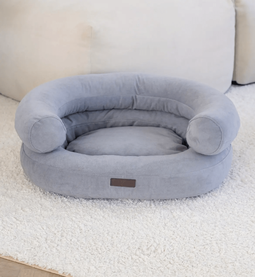 Лежак CHOUCHOU ортопедичний для собак "Marshmallow" сіро-блакитний