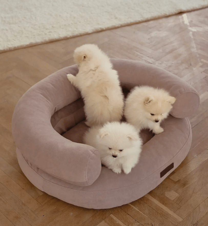 Лежак CHOUCHOU ортопедичний для собак "Marshmallow" рожевий