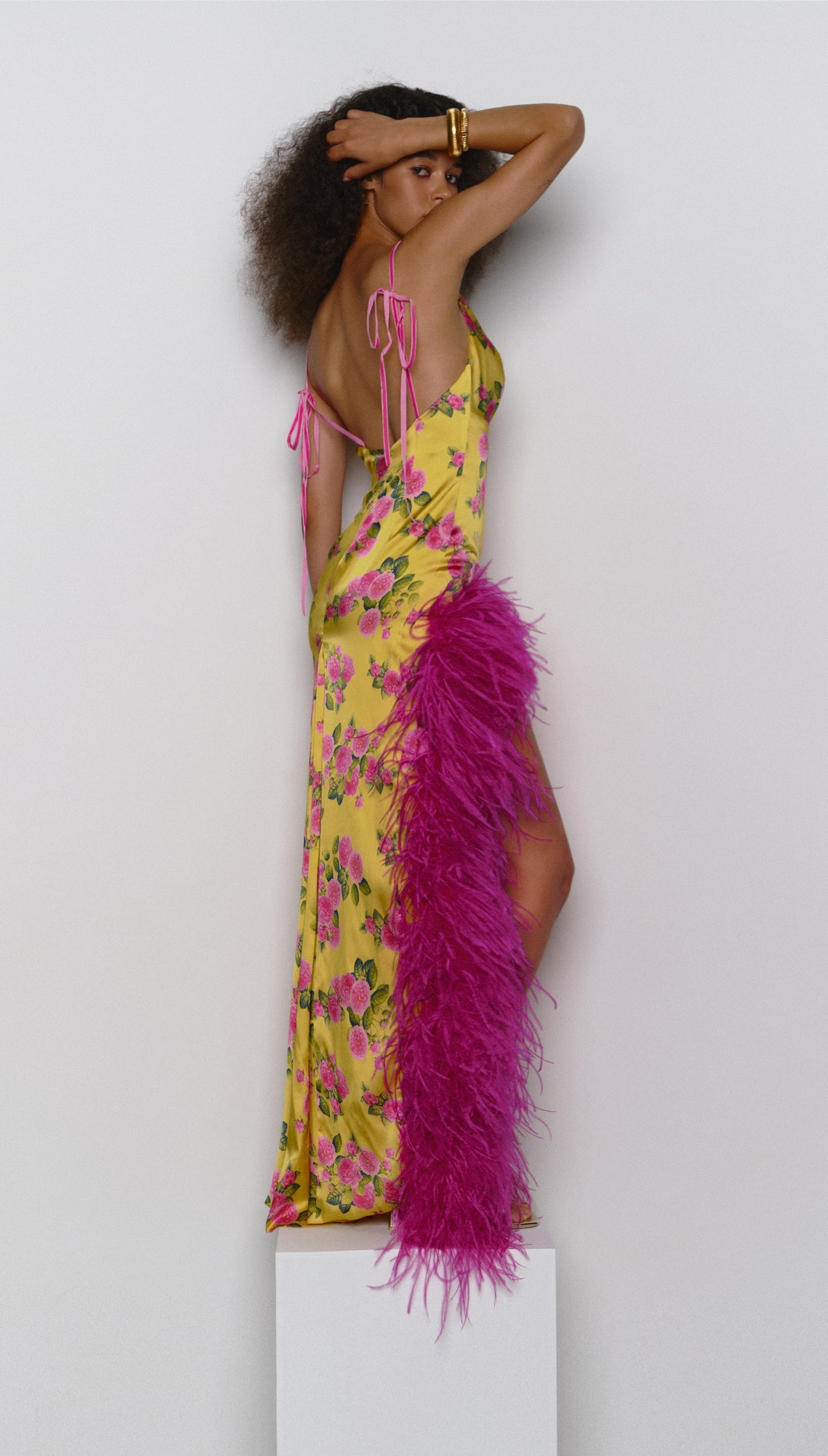 Cукня Paradise Bird (жовтий/троянда)