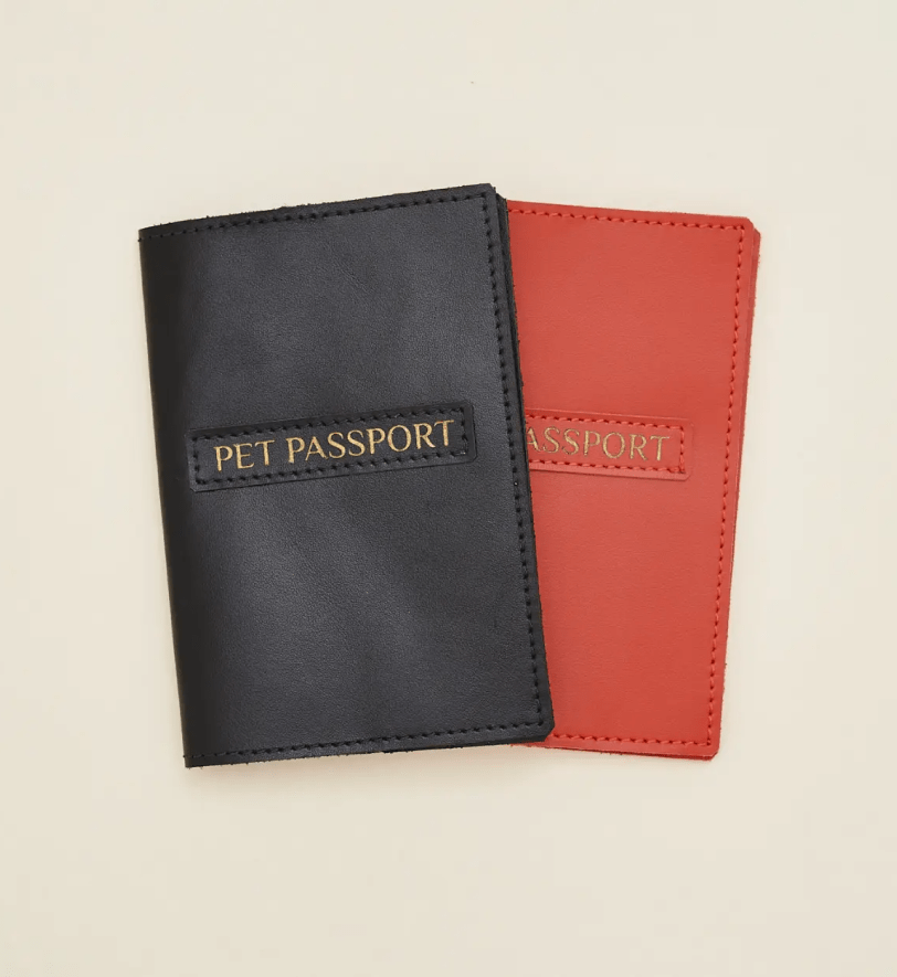 Обкладинка для ветпаспорта CHOUCHOU шкіряна для собаки чорна