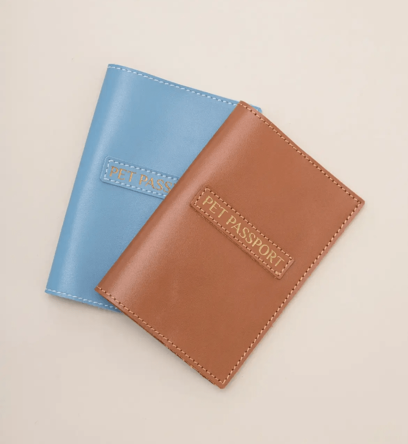 Обкладинка для ветпаспорта CHOUCHOU шкіряна для собаки руда