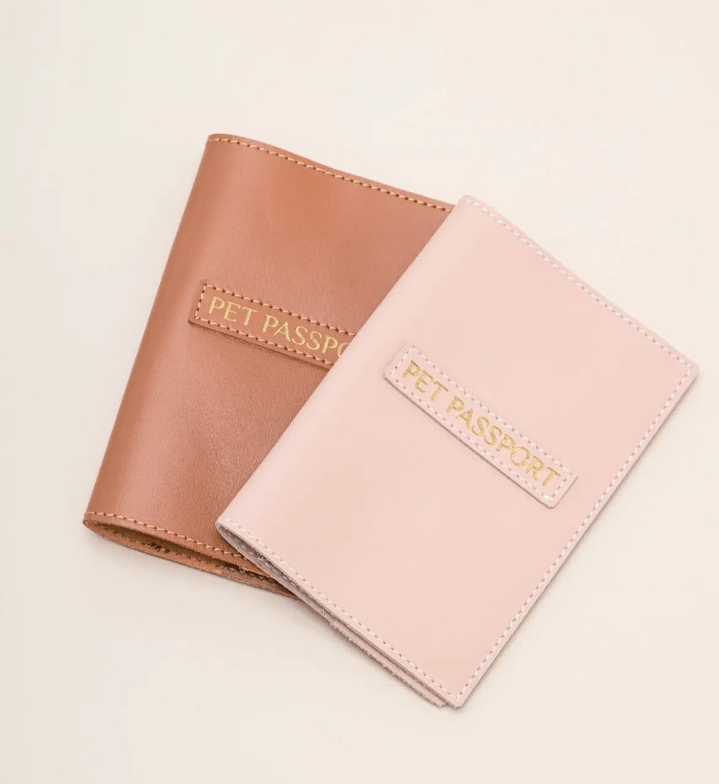 Обкладинка для ветпаспорта CHOUCHOU шкіряна для собаки руда