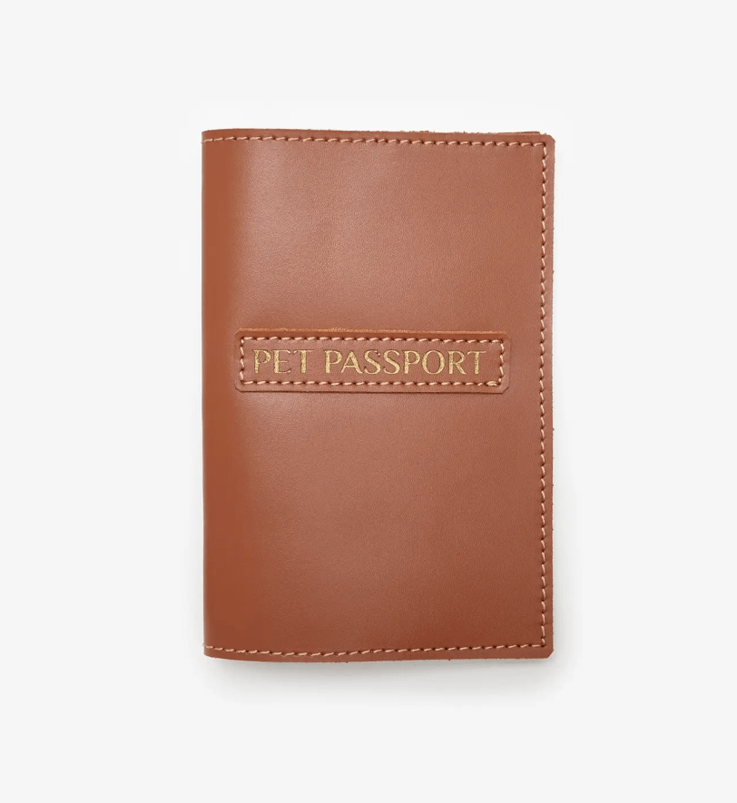 Обкладинка для ветпаспорта CHOUCHOU шкіряна для собаки руда