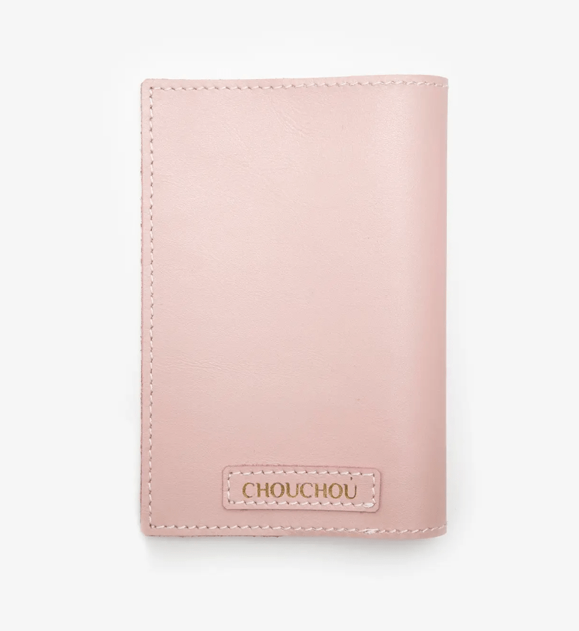 Обкладинка для ветпаспорта CHOUCHOU шкіряна для собаки рожева