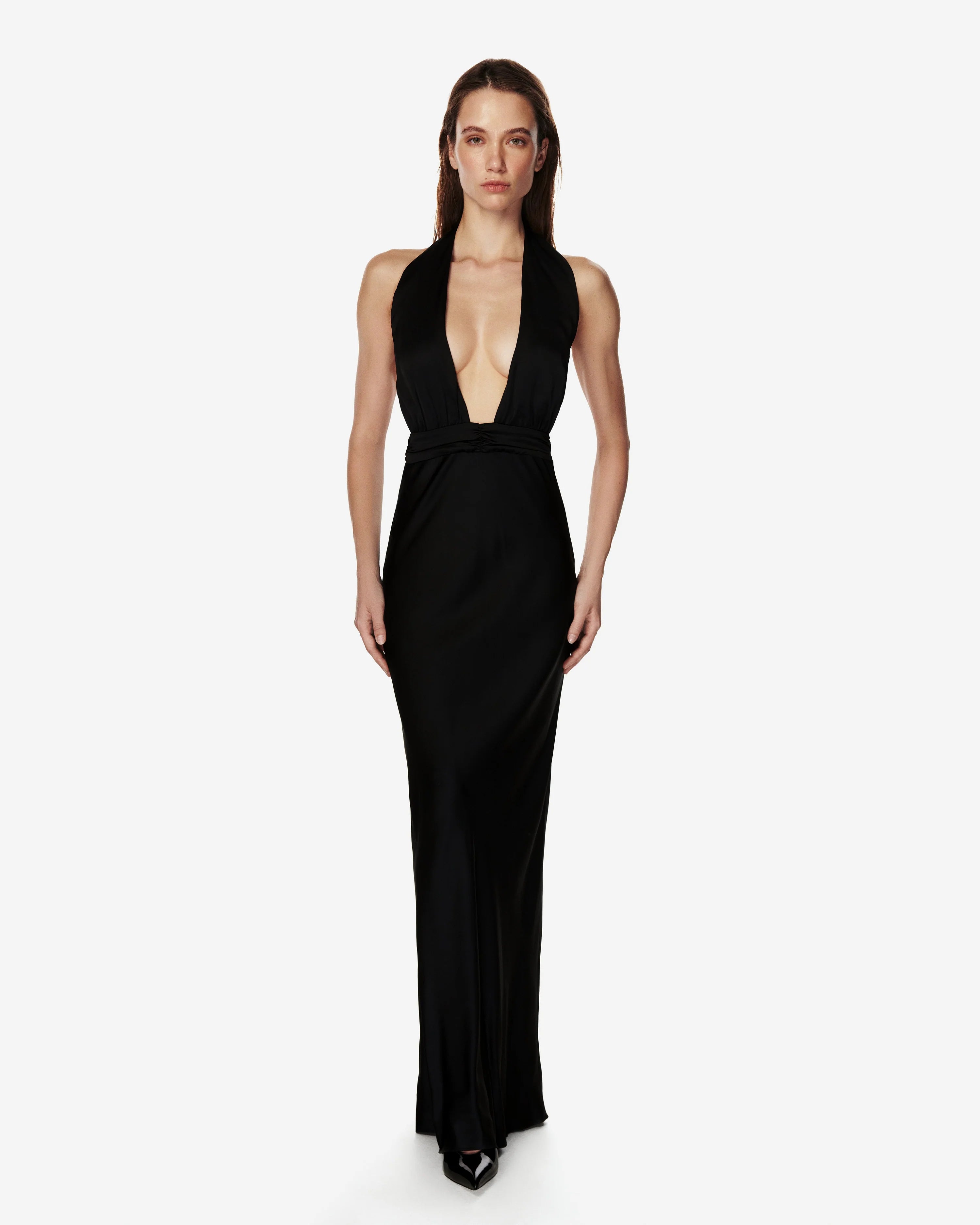 Soirée dress satin viscose