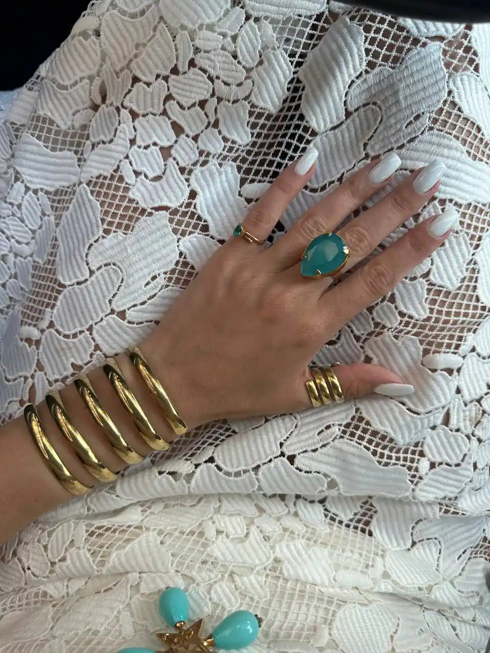 “RADIANCE” RING AZURE BLUE GOLDEN - фото 4