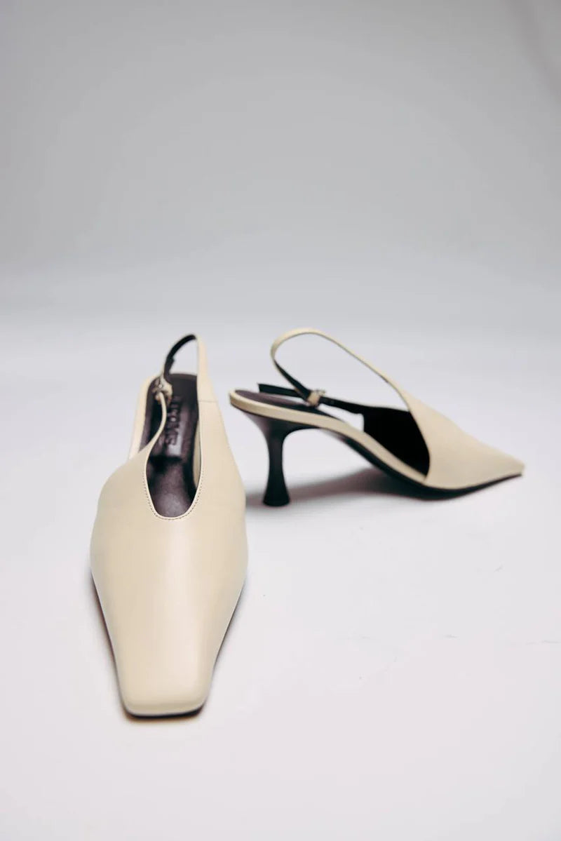 JECOME Ducks slingbacks burgundy