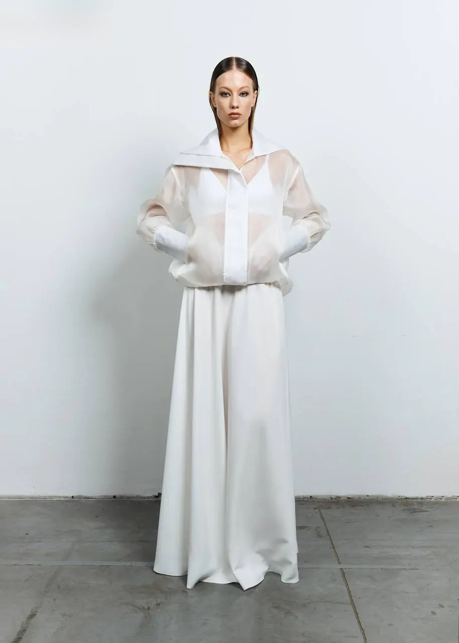 Organza bomber jacket