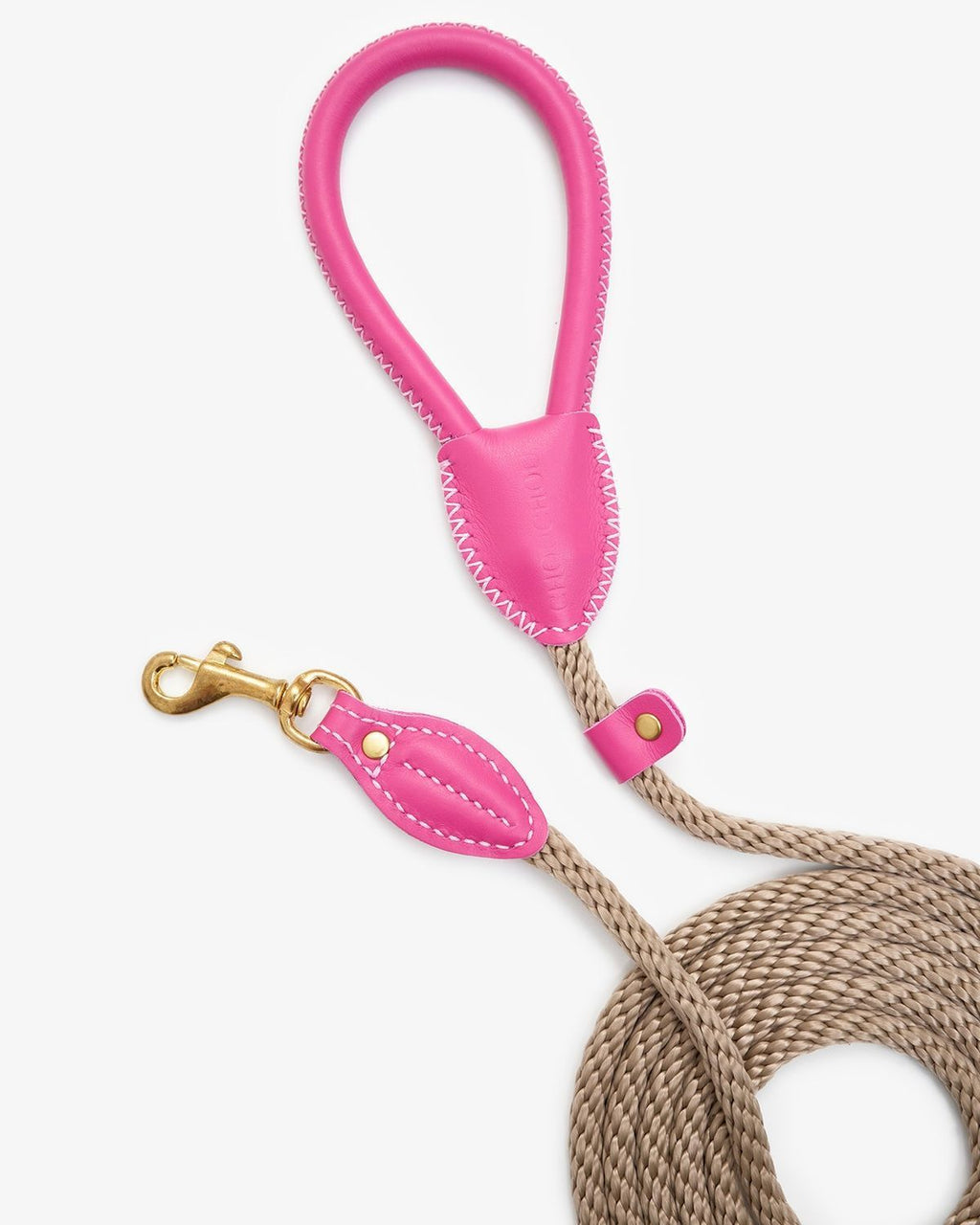 CHOUCHOU Leather leash for dogs "Caviar" white