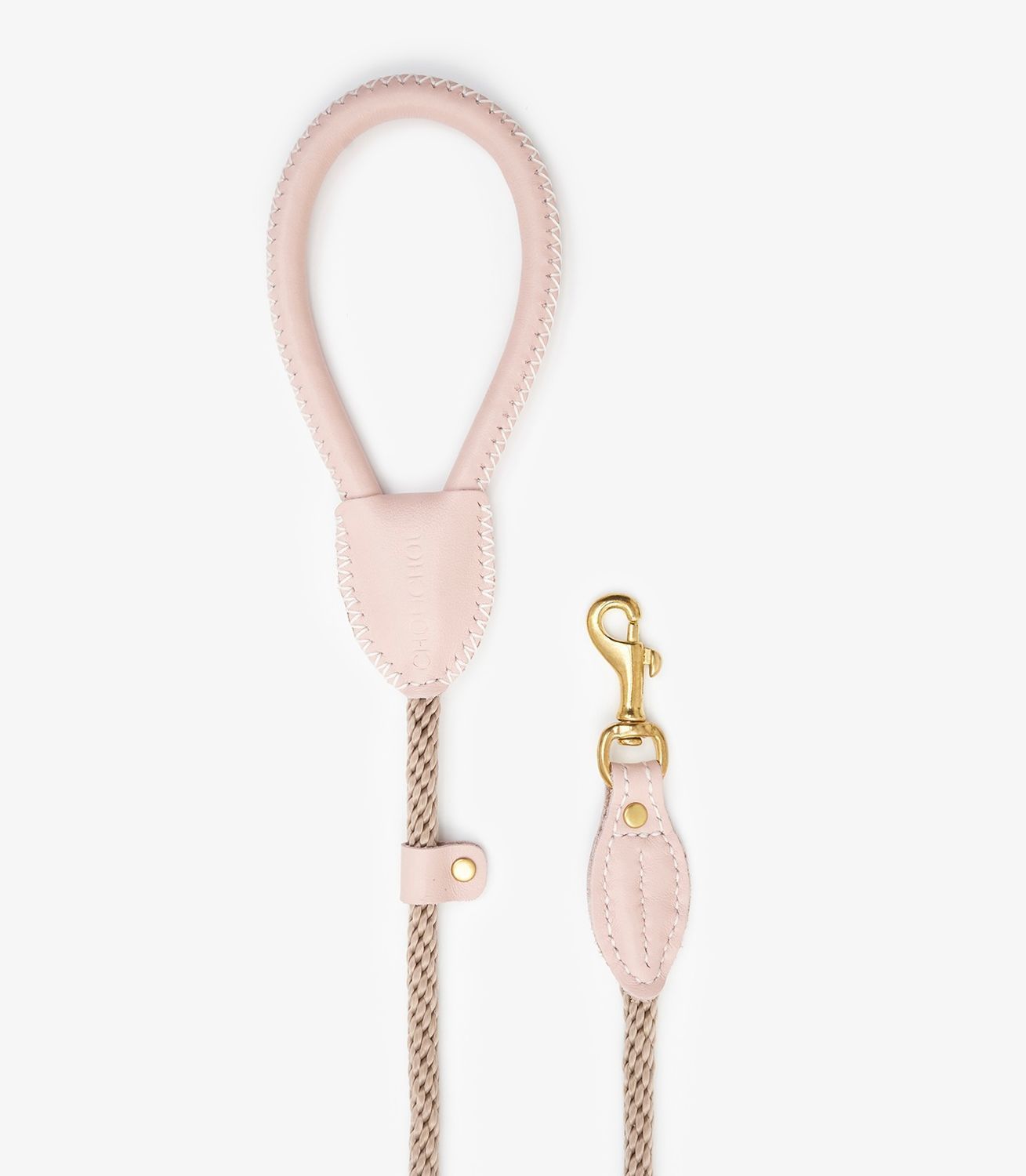 CHOUCHOU Leather leash for dogs "Caviar" white