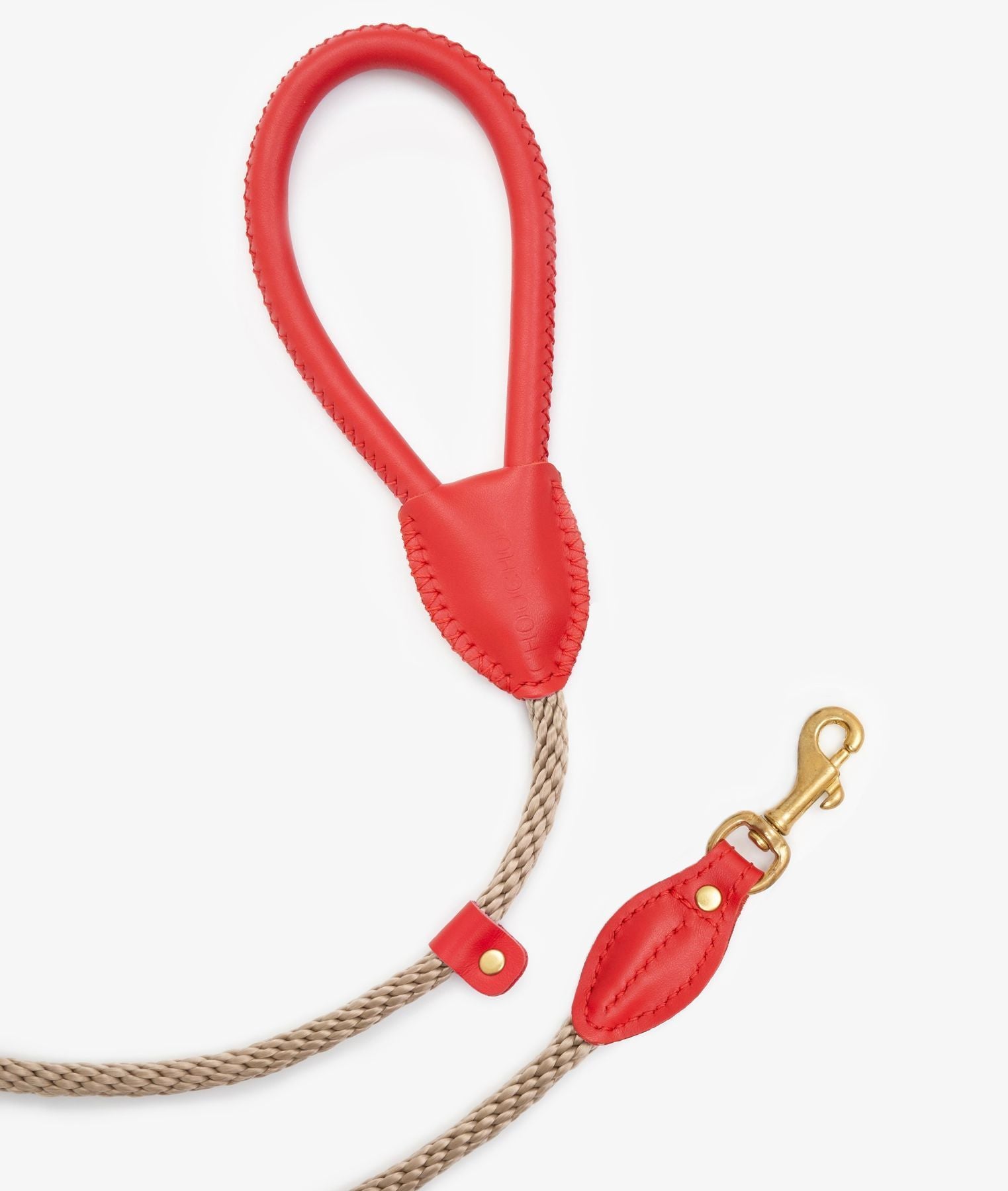CHOUCHOU Leather leash for dogs "Caviar" white