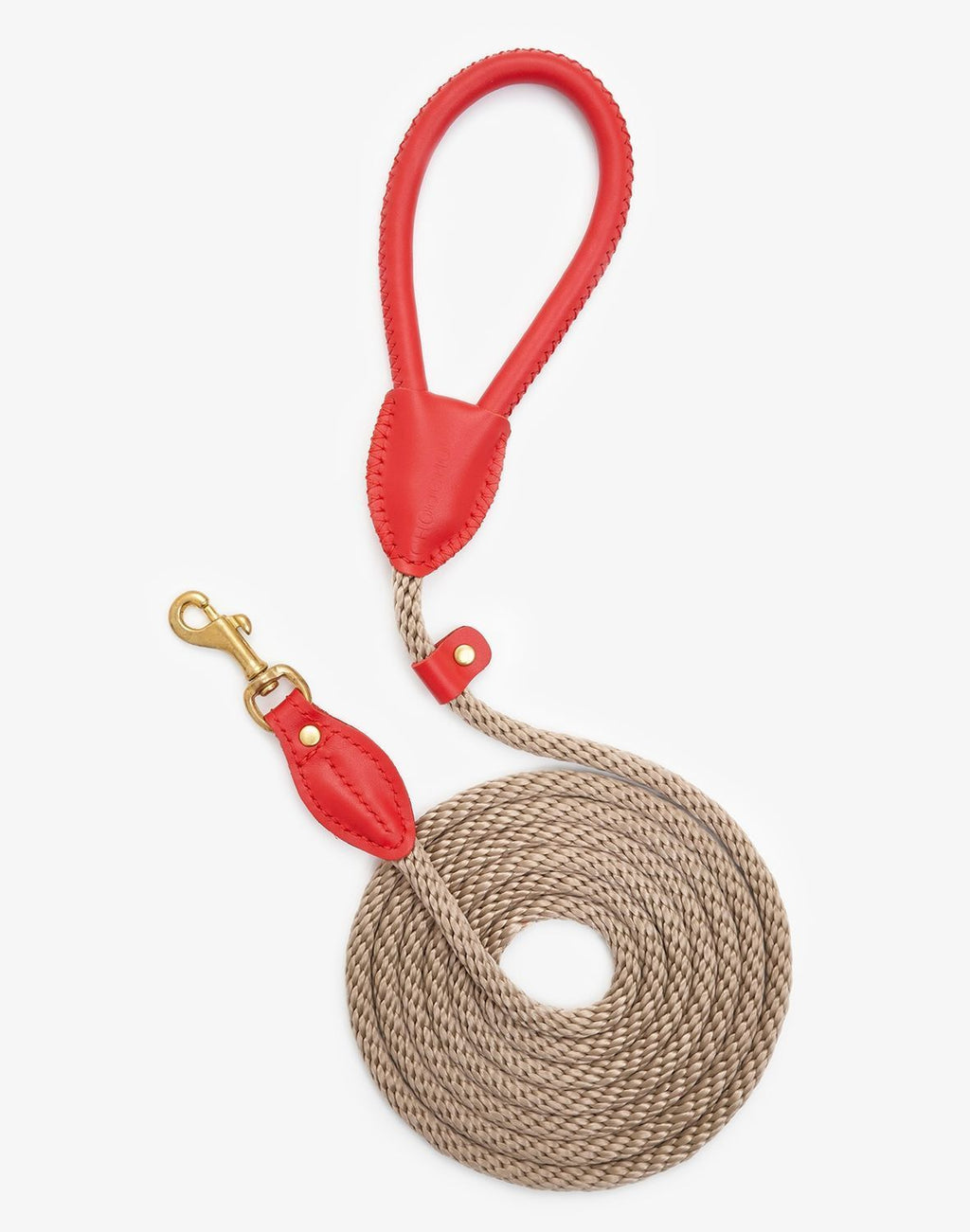 CHOUCHOU Leather leash for dogs "Caviar" white