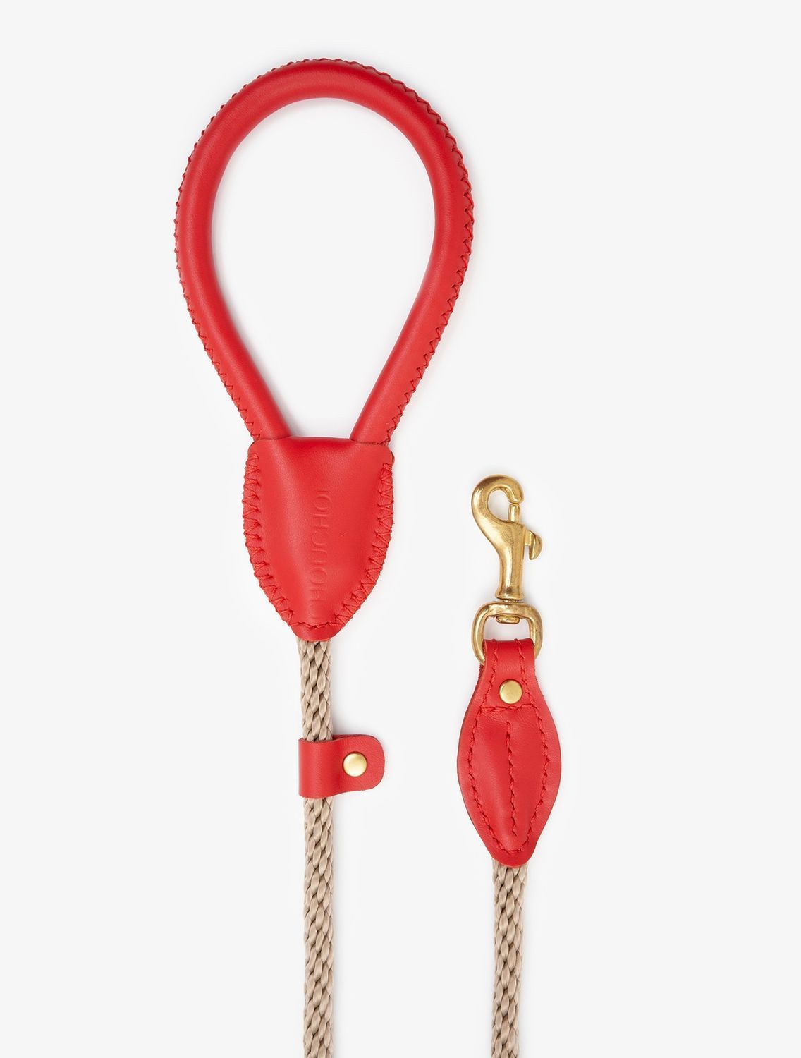 CHOUCHOU Leather leash for dogs "Caviar" white