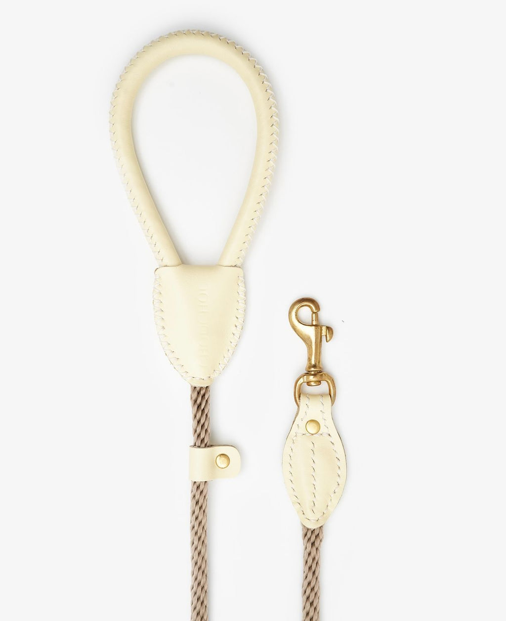 CHOUCHOU Leather leash for dogs "Caviar" white
