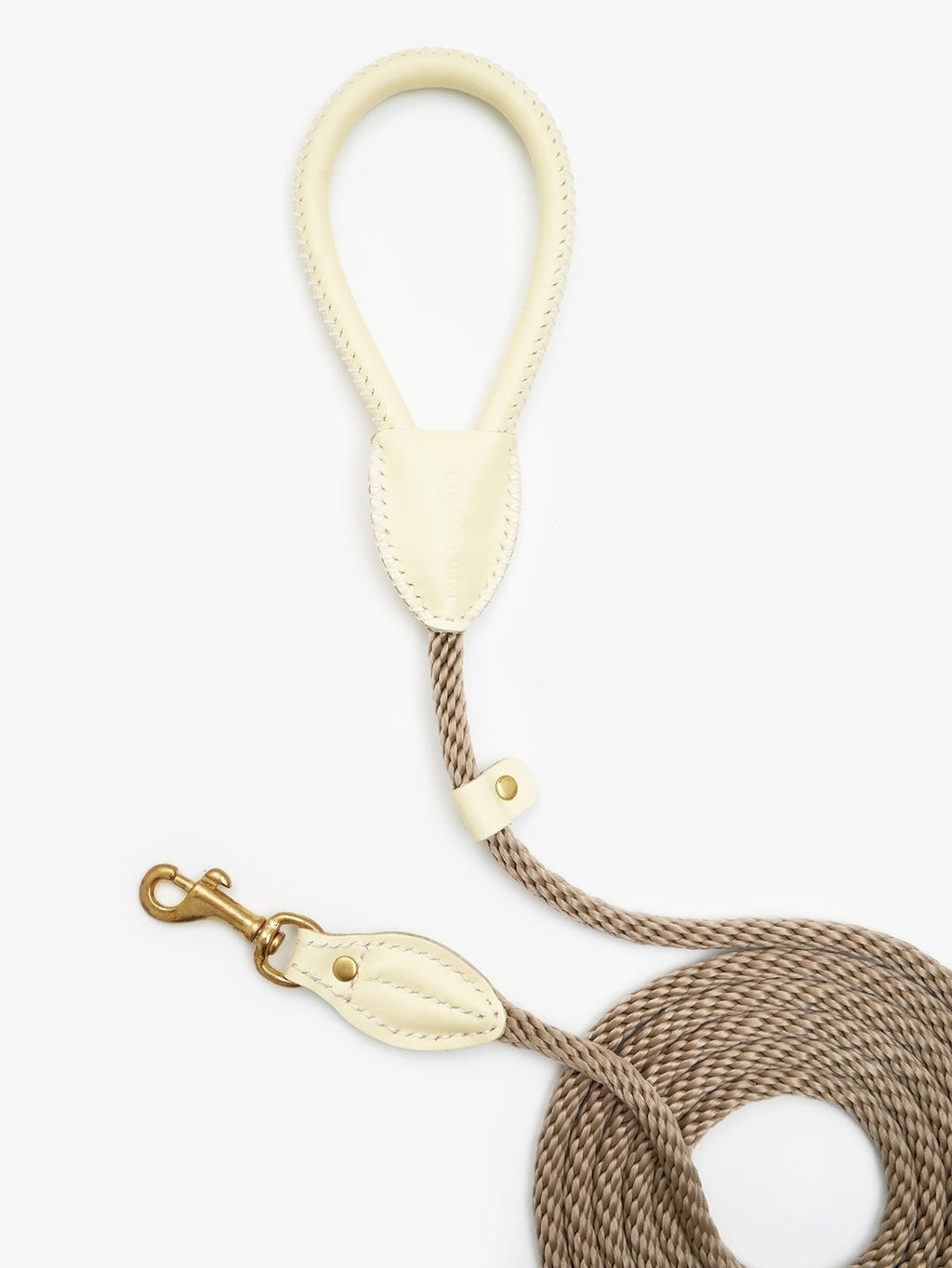 CHOUCHOU Leather leash for dogs "Caviar" white