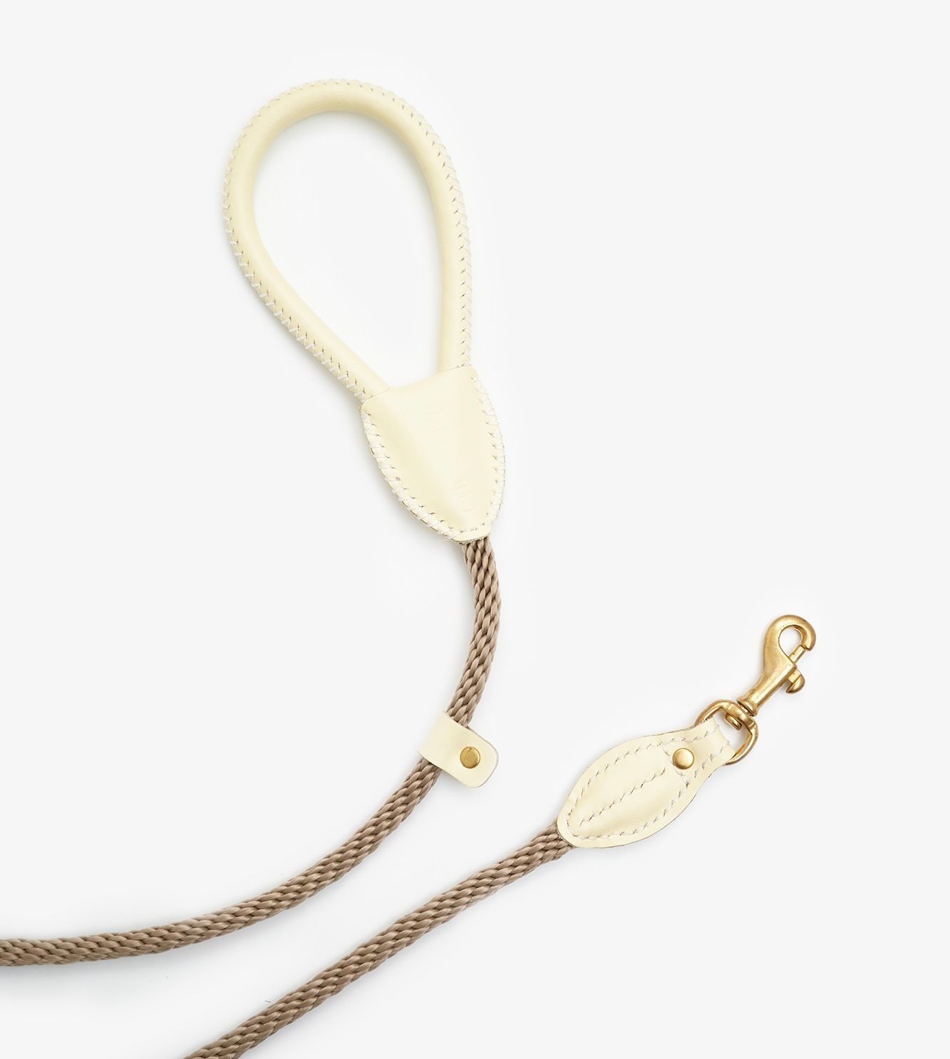 CHOUCHOU Leather leash for dogs "Caviar" white
