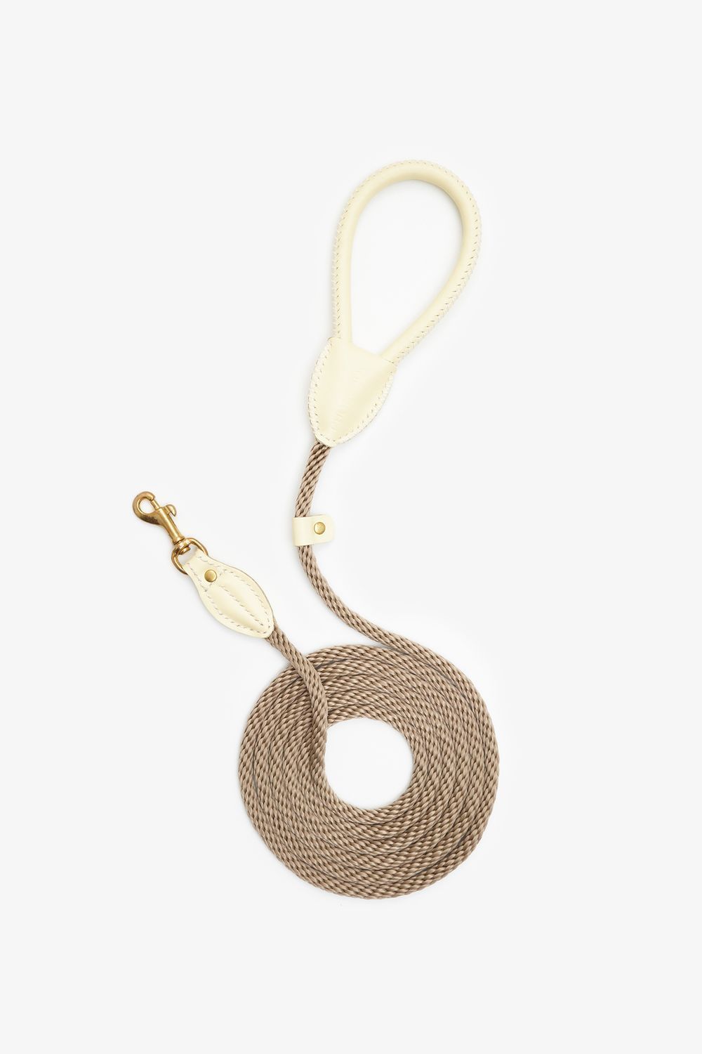 CHOUCHOU Leather leash for dogs "Caviar" white