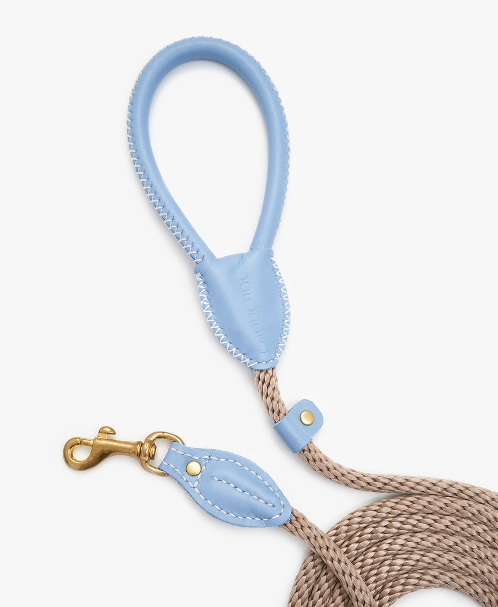 CHOUCHOU Leather leash for dogs "Caviar" white