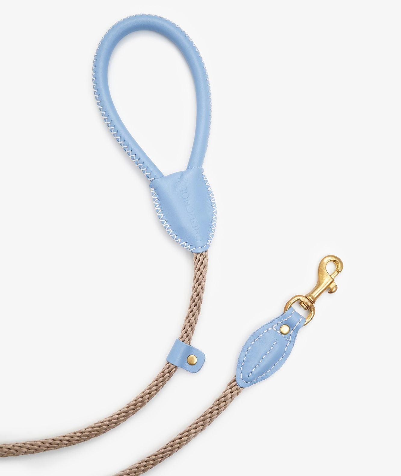 CHOUCHOU Leather leash for dogs "Caviar" white