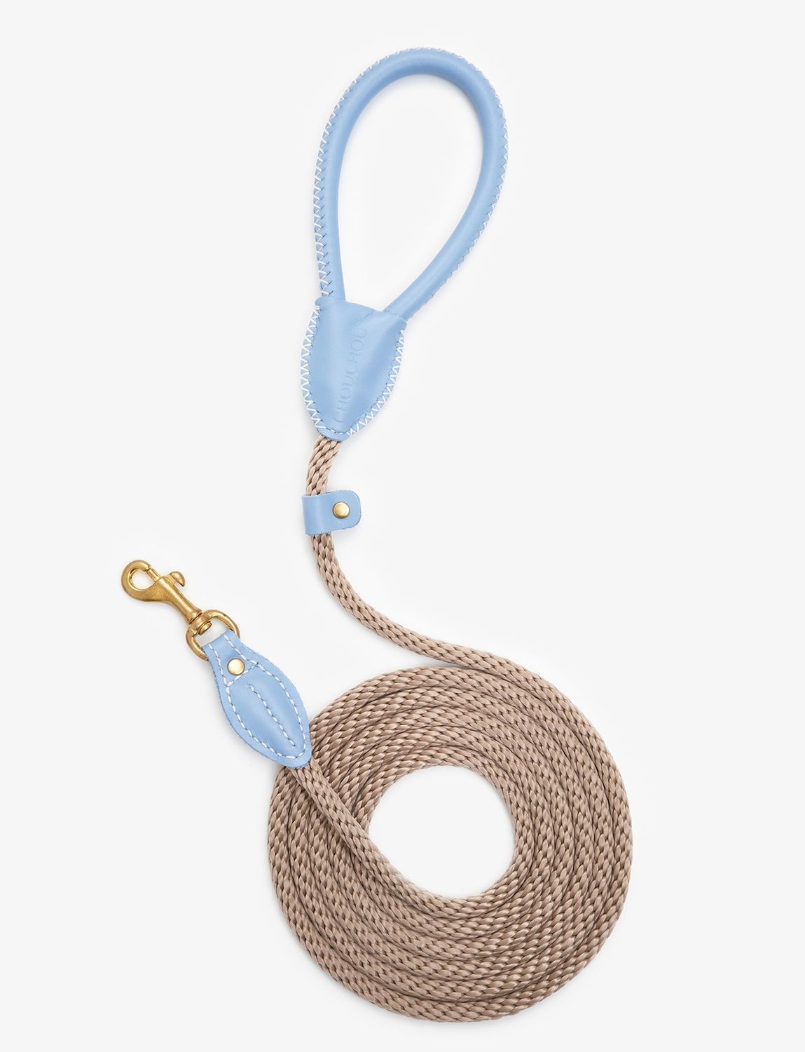 CHOUCHOU Leather leash for dogs "Caviar" white