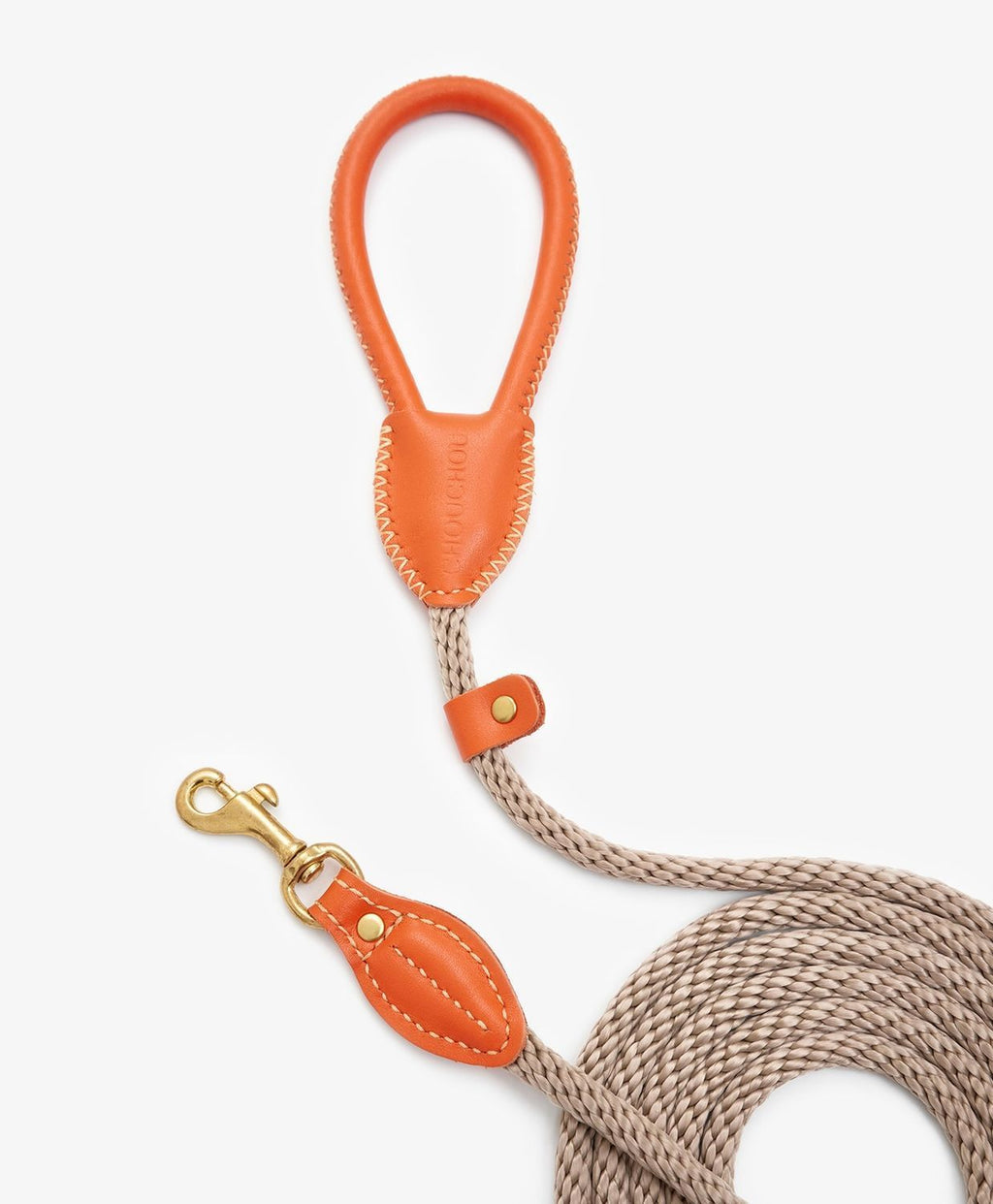 CHOUCHOU Leather leash for dogs "Caviar" white