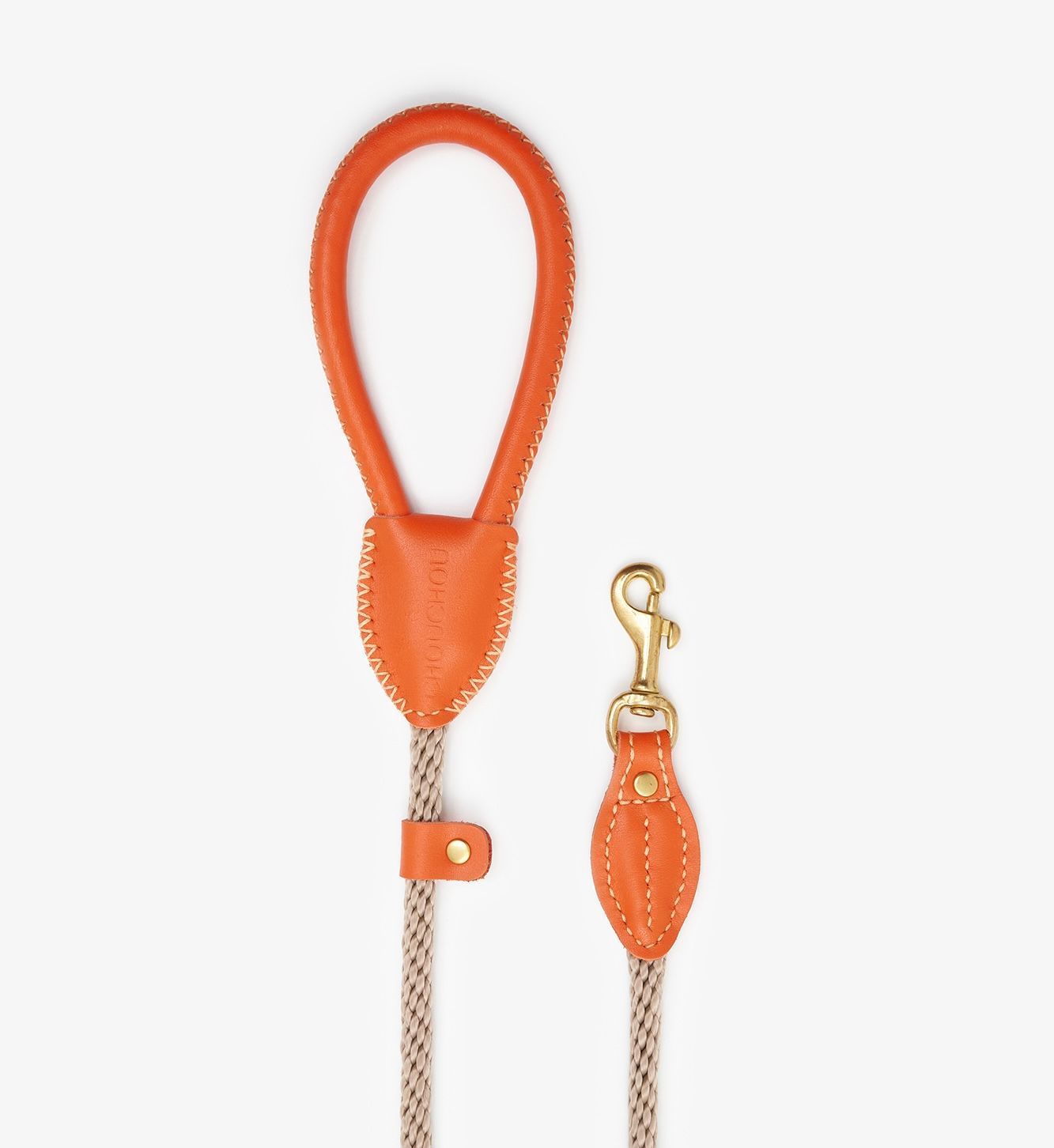 CHOUCHOU Leather leash for dogs "Caviar" white