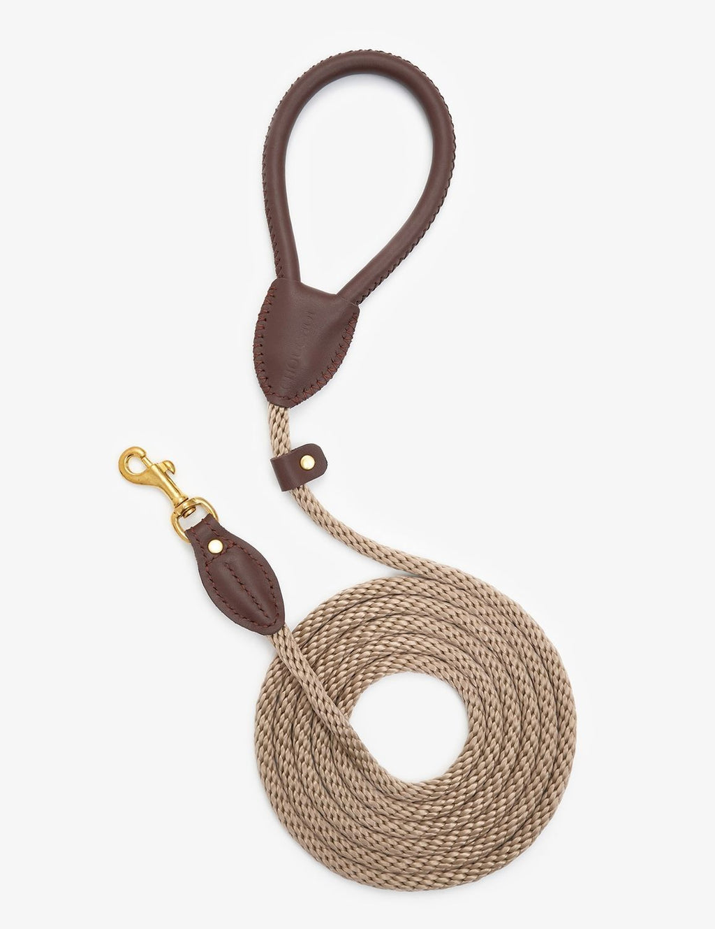CHOUCHOU Leather leash for dogs "Caviar" white