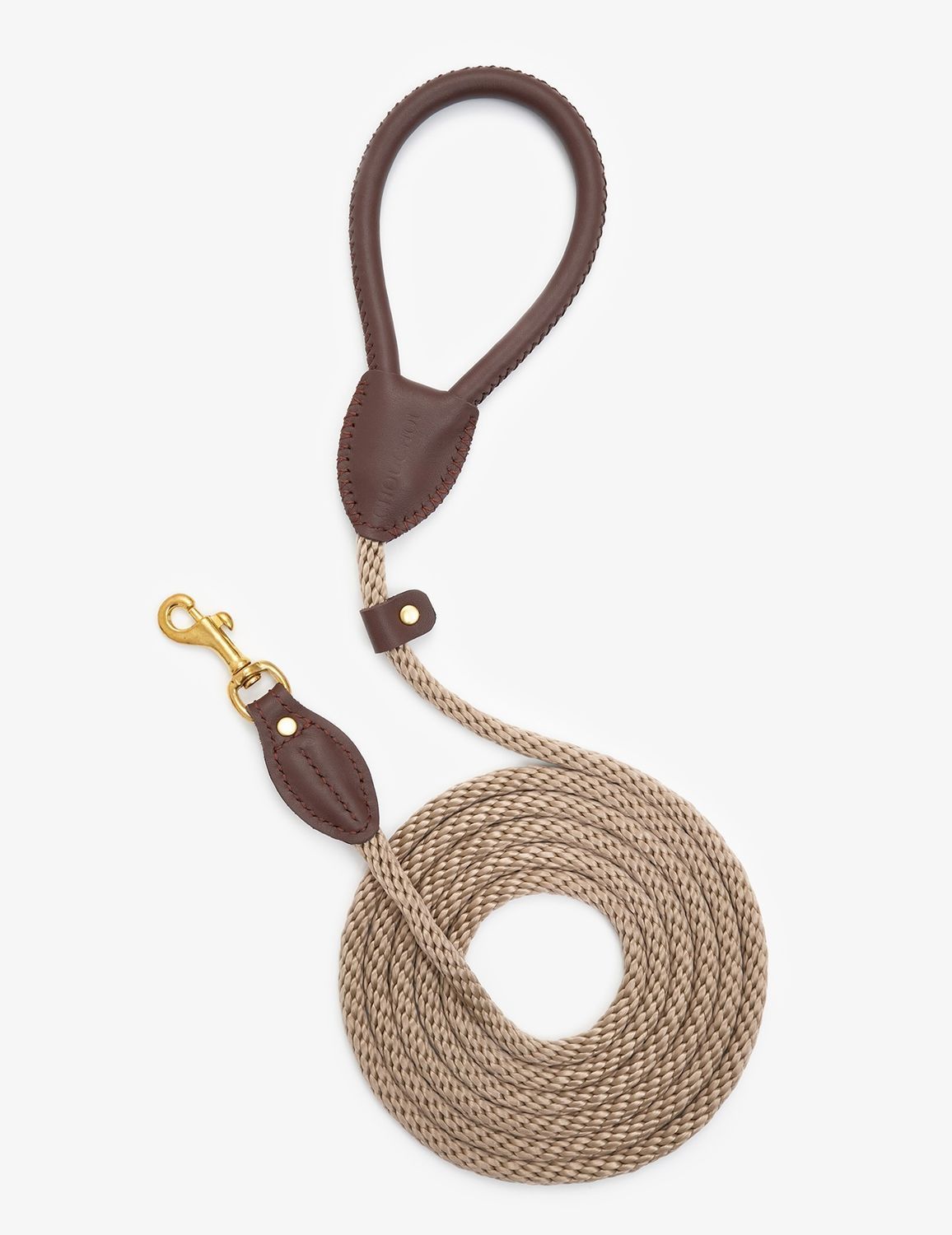 CHOUCHOU Leather leash for dogs "Caviar" white