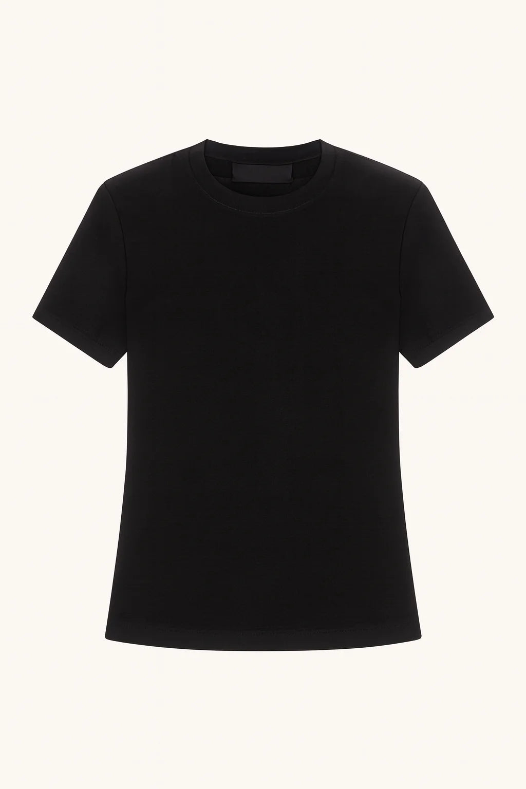 Black cotton T-shirt