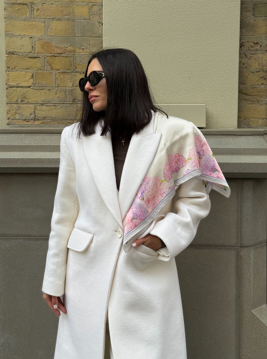 Silk scarf "Between Us"