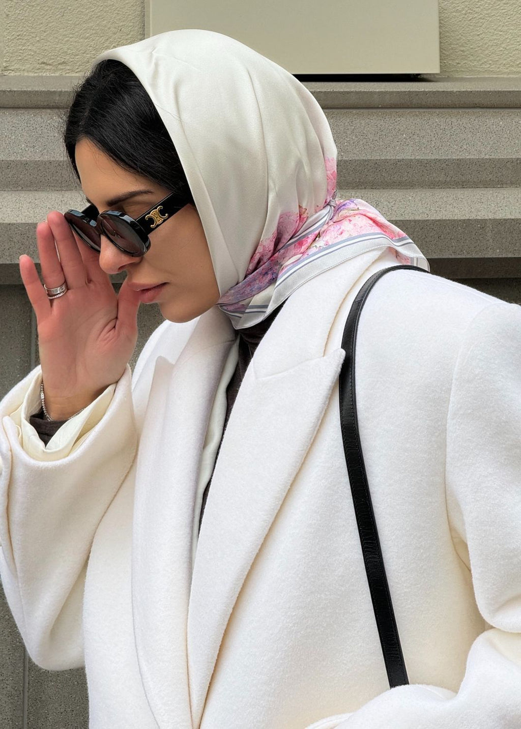 Silk scarf "Between Us"