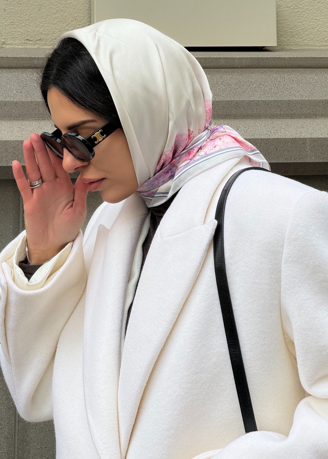 Silk scarf "Between Us"