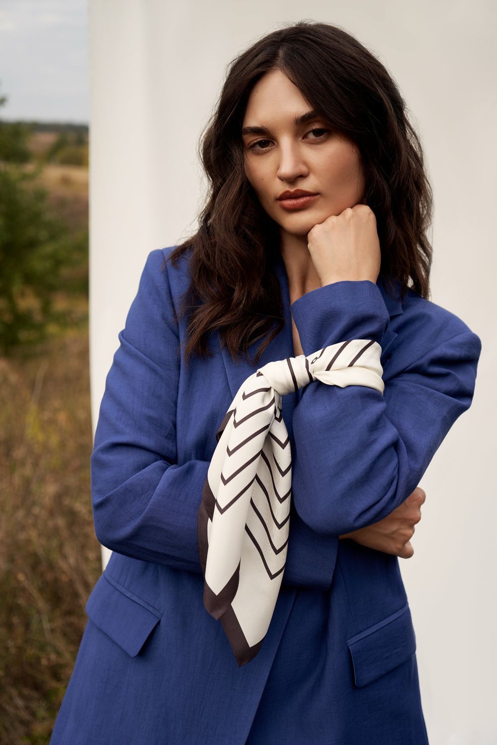 Silk scarf "From a clean slate"