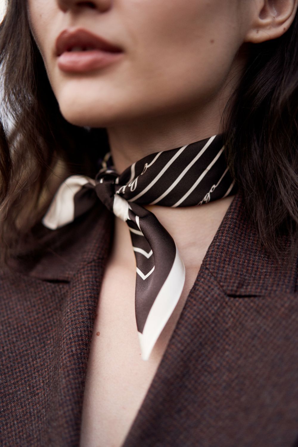 Silk scarf "Morning coffee"