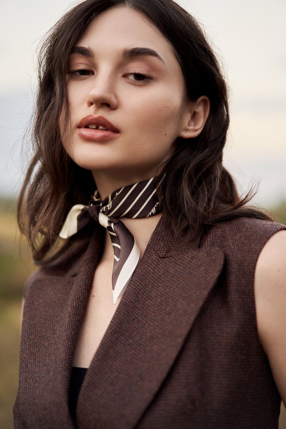 Silk scarf "Morning coffee"