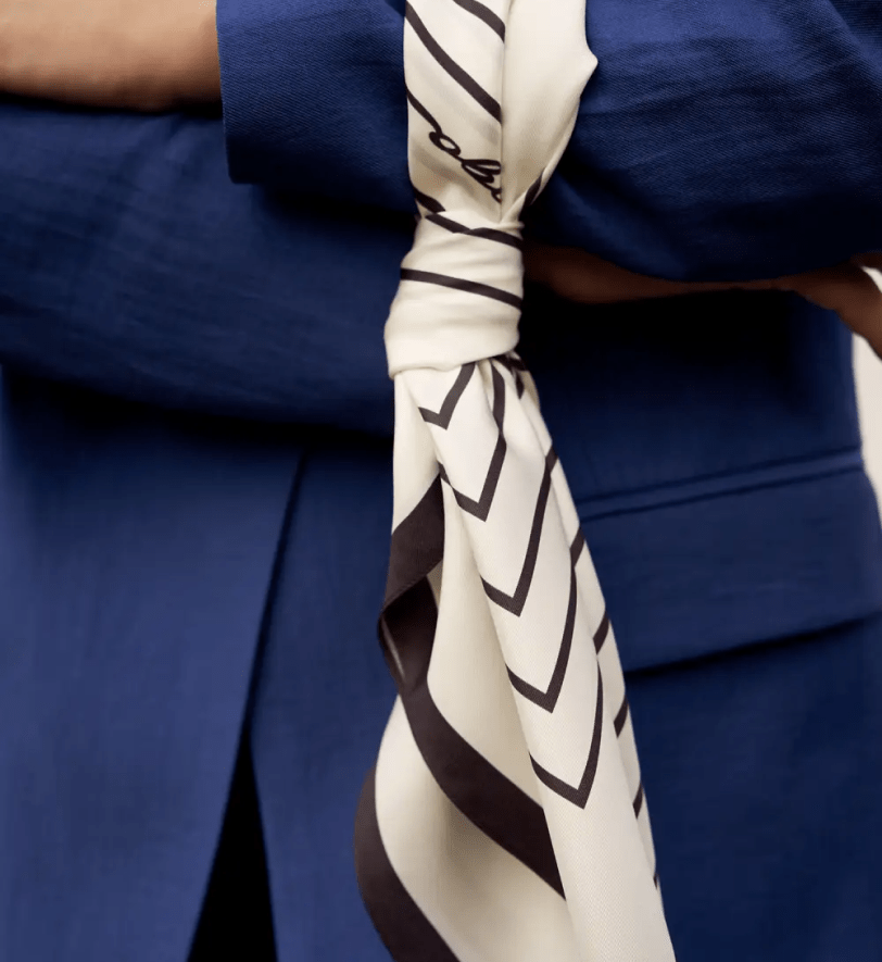 Преміум шовкова хустка OBIIMY З чистого листа одностороння