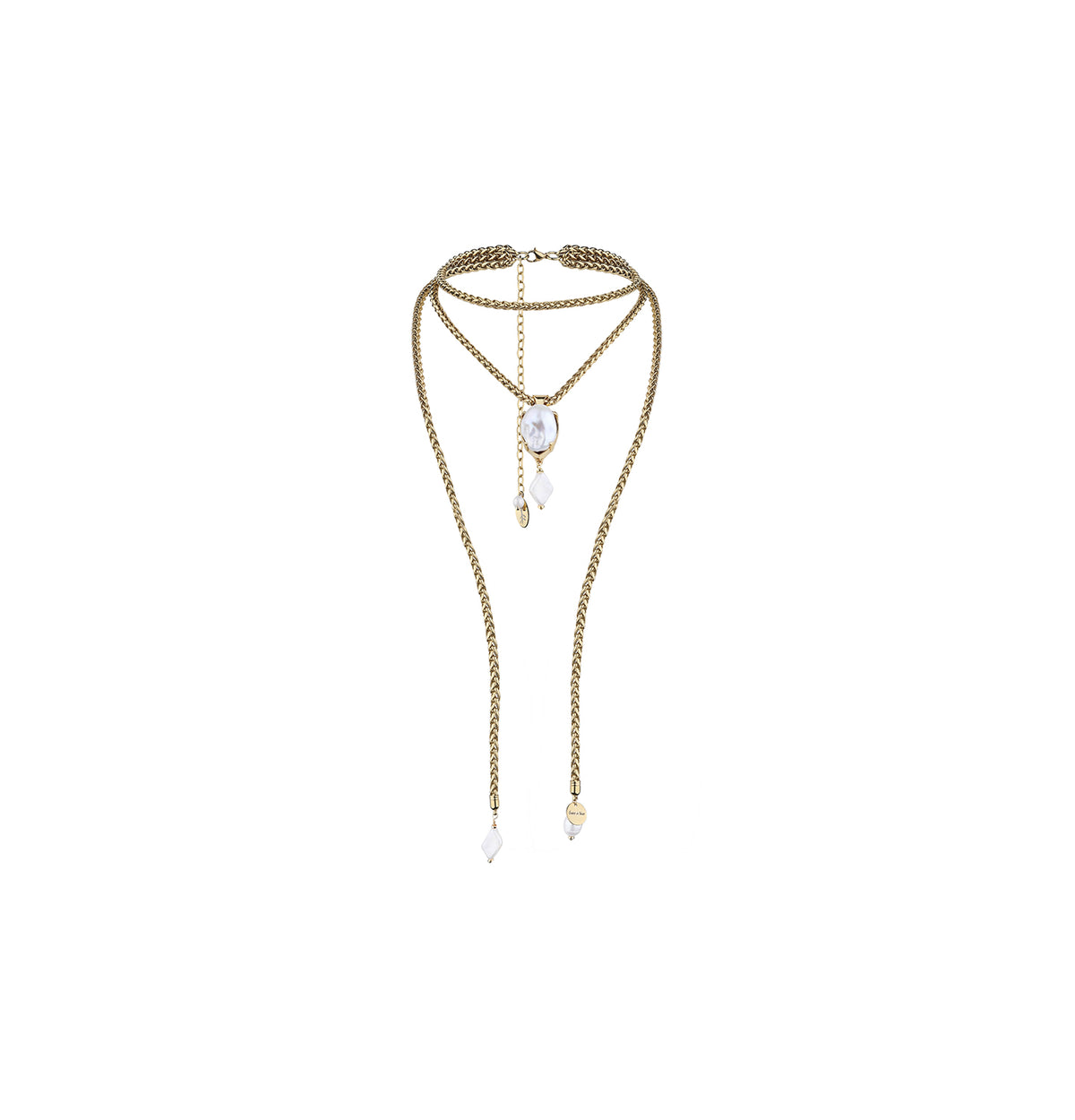 "ODESA" DOUBLE CHAIN NECKLACE - фото 10