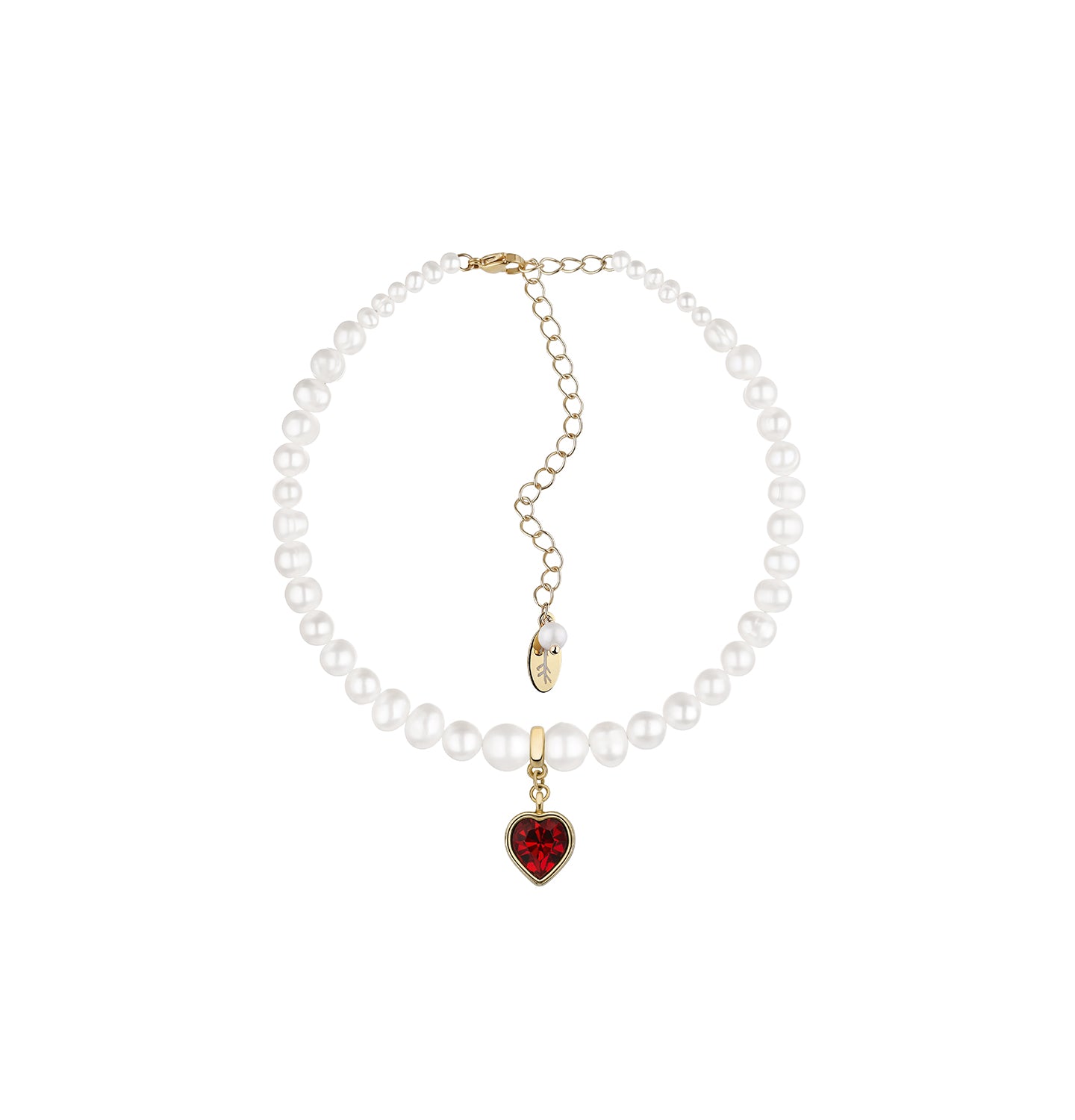 PEARLS CHOKER WITH HEART - фото 45