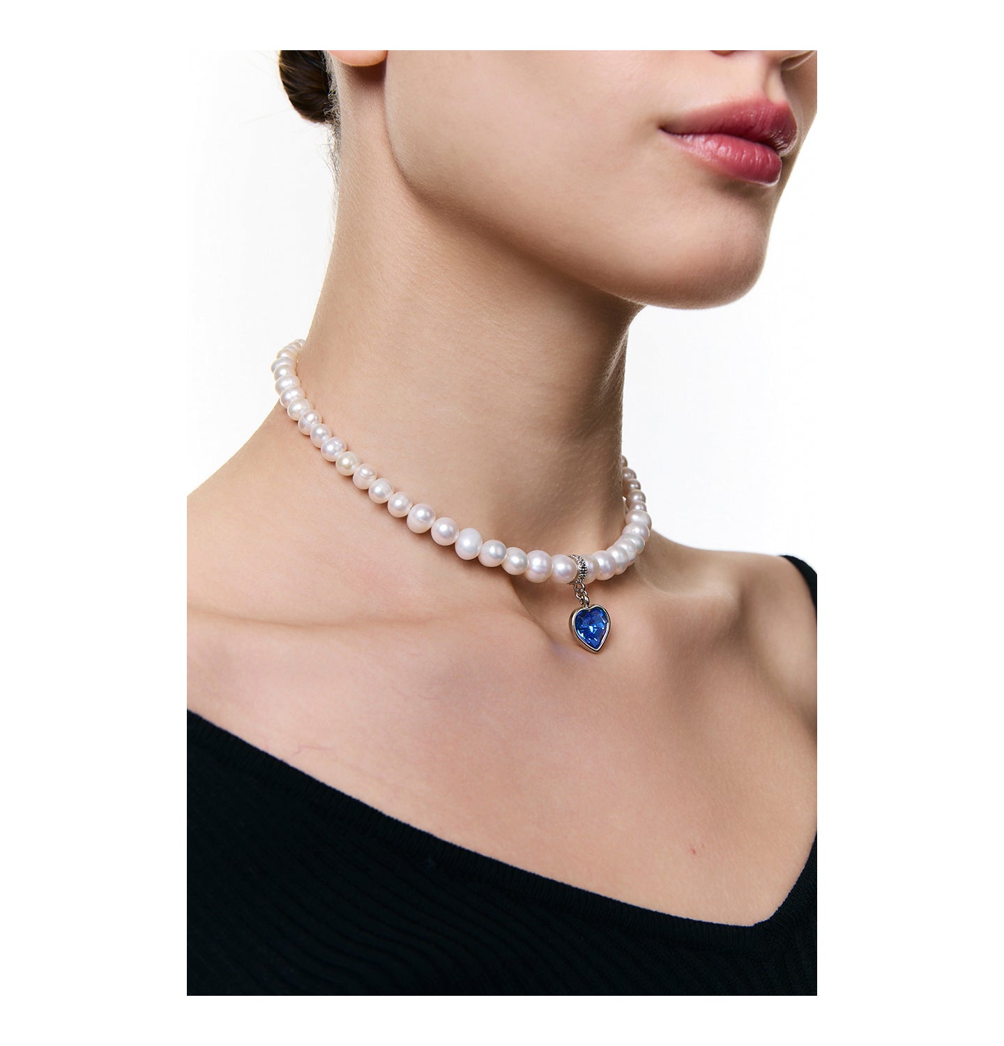 PEARLS CHOKER WITH HEART - фото 28