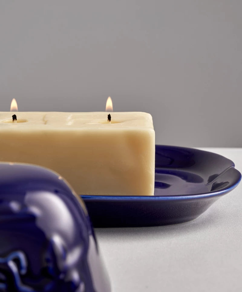 THE GURTOK Morning and evening blue candlestick