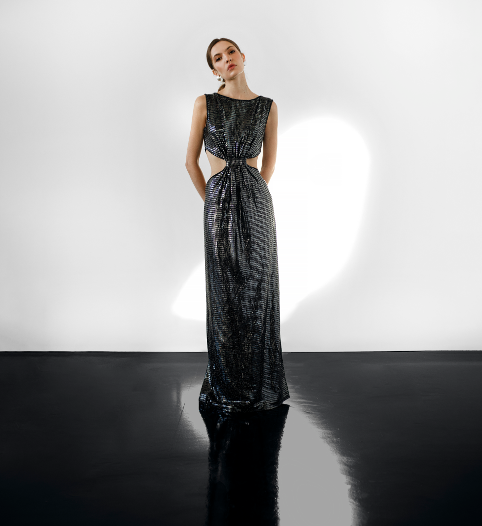 Сукня STRELNYKOVA у паєтках на трикотажній основі