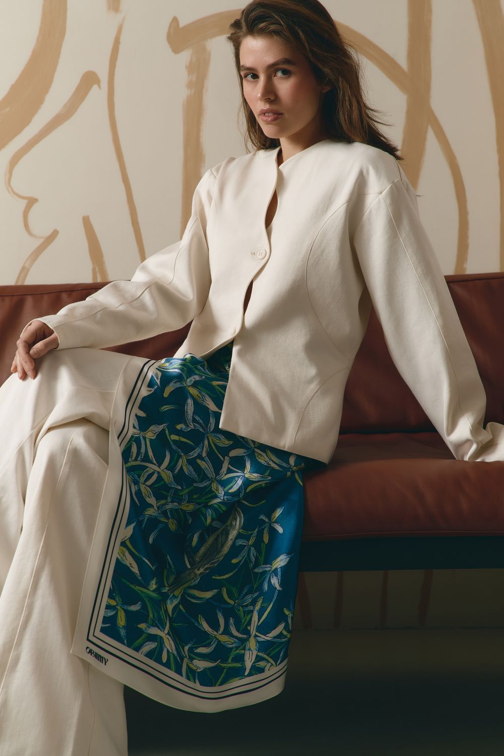 Silk scarf "Melody of Two"