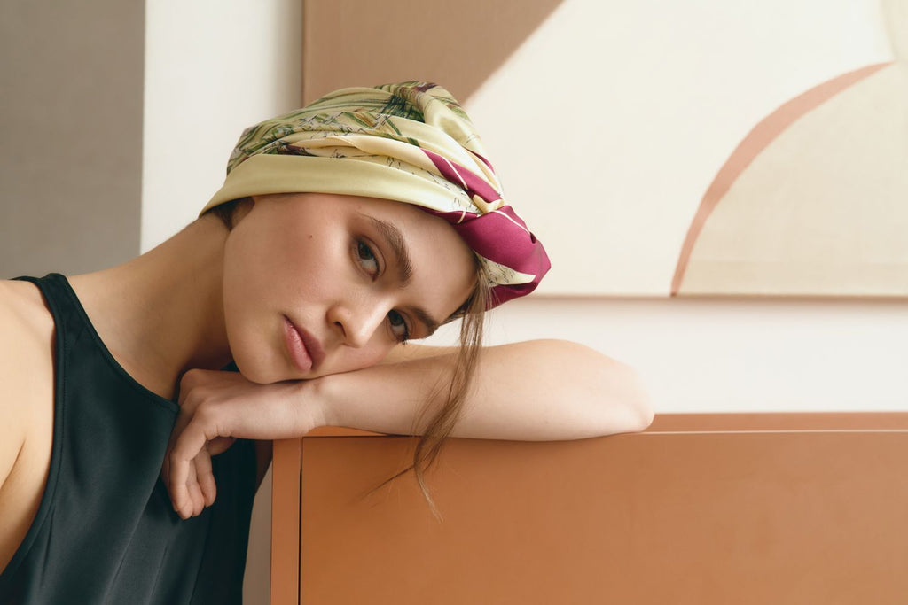 Silk scarf "Silence of the Heart"